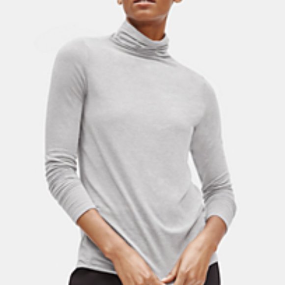 Eileen Fisher Jersey Tencel Turtle Neck Sweater - Picture 7 of 7